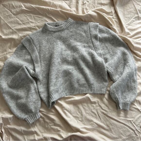 Bershka Grey Soft Knit Sweater - Picture 1 of 5